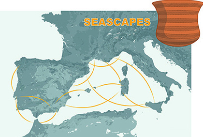 Map of Europe illustrating the Seascapes project