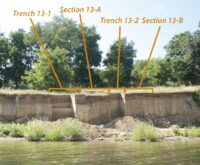 View of the site and location of trenches and sections. Photo: Philip R. Nigst.