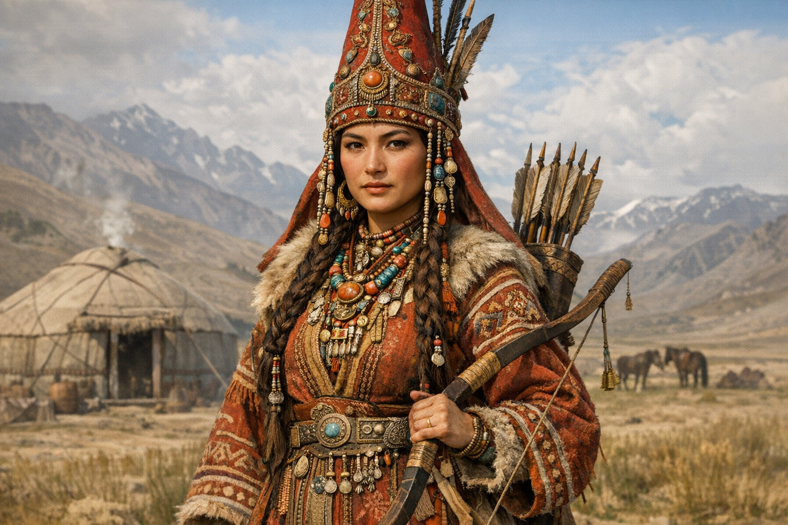 Saka-era dress in Kyrgyzstan